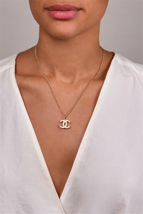 chanel cc enamel necklace|Chanel necklace online store.